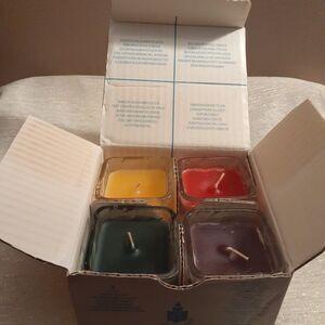 PartyLite P9542 Winter Sampler Jar Candles 4 Pack Winter Spice Spiced Cookies